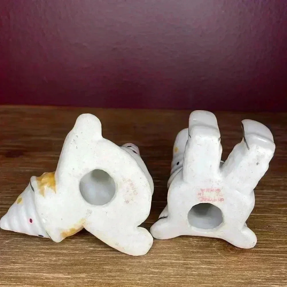Kitschy Vintage Tumbling Silly Clown Figurines 2.5” Set of 2